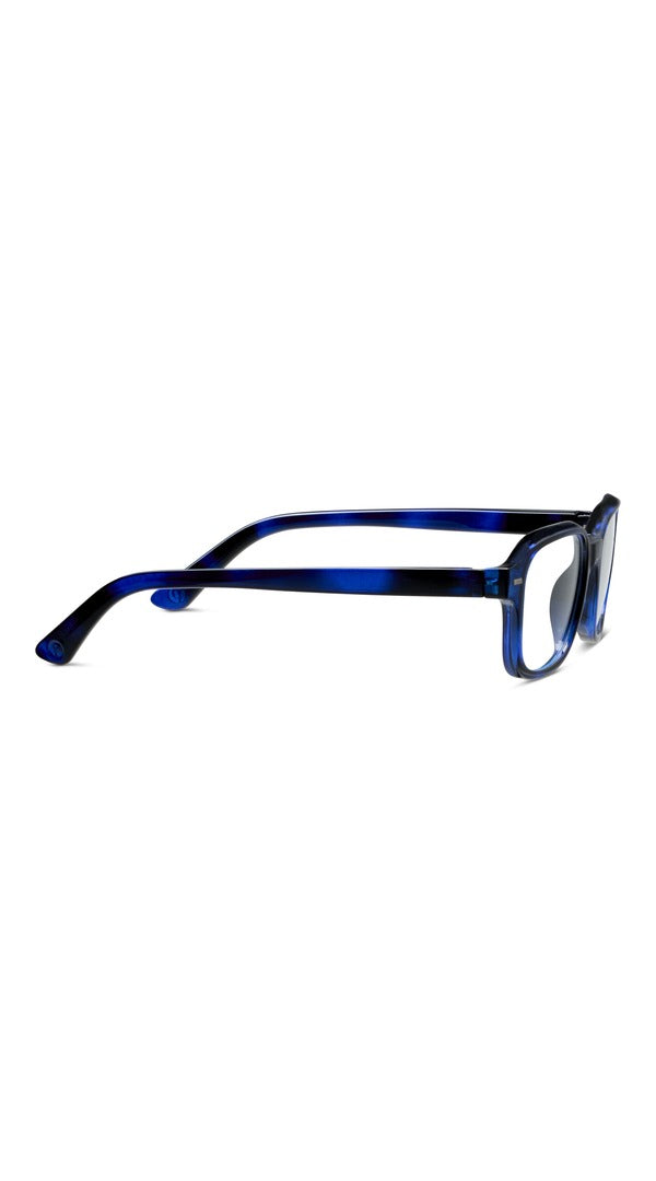 Peepers Fable Reading Glasses in Midnight Tortoise, side view