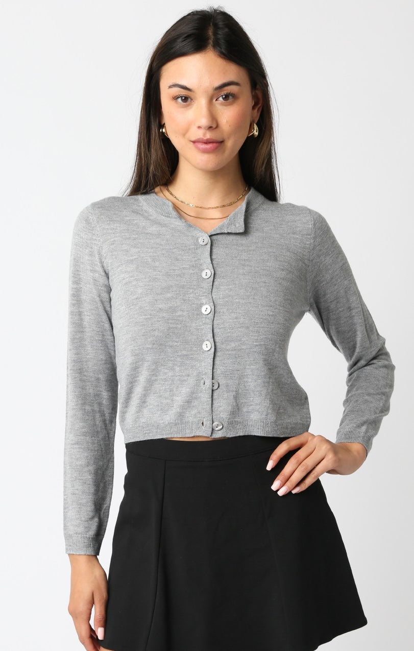 Basic long sleeve button down cardi