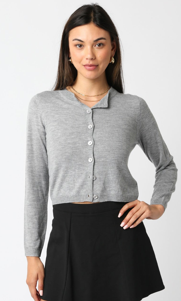 Basic long sleeve button down cardi