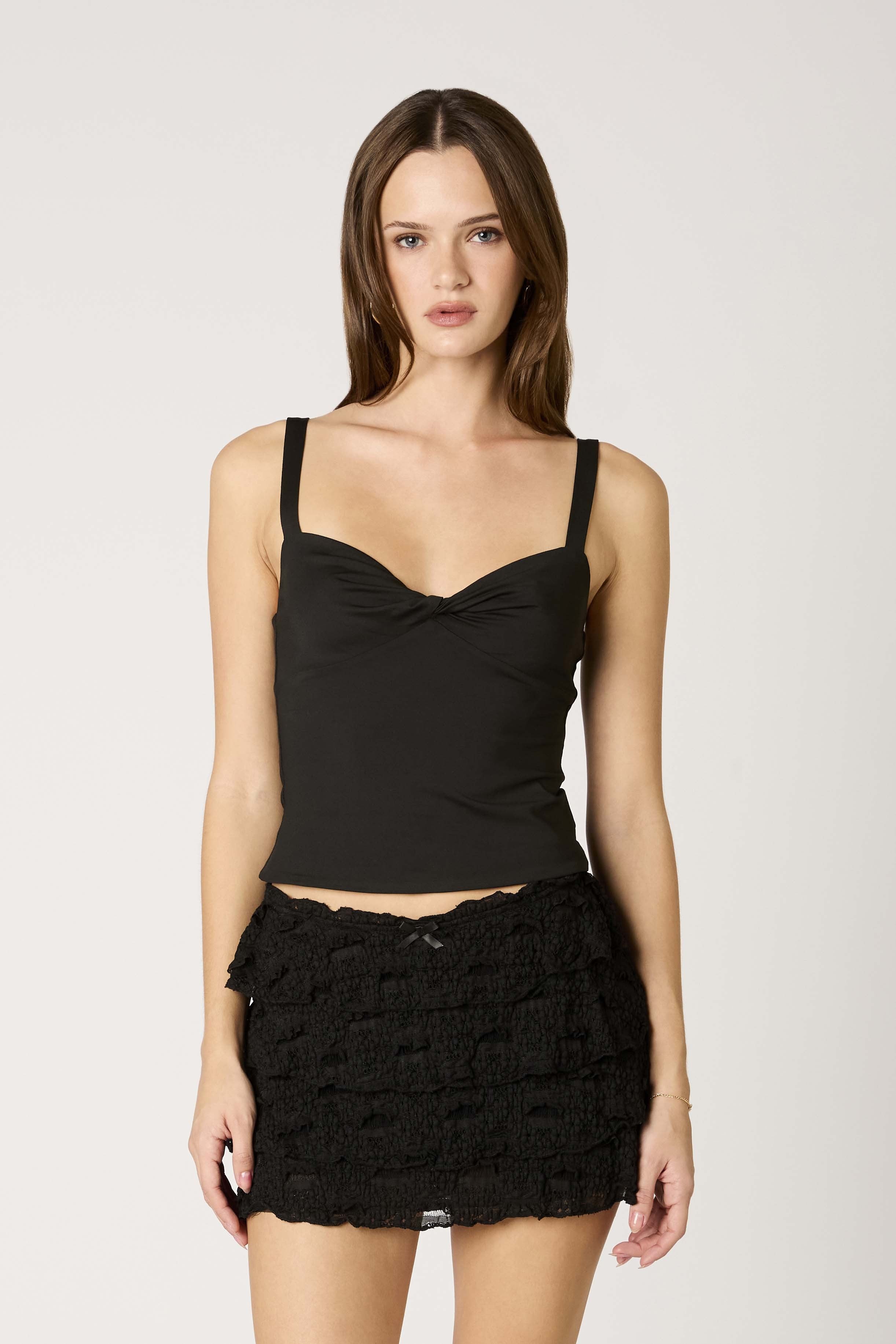 Black Sweetheart Neck Cami