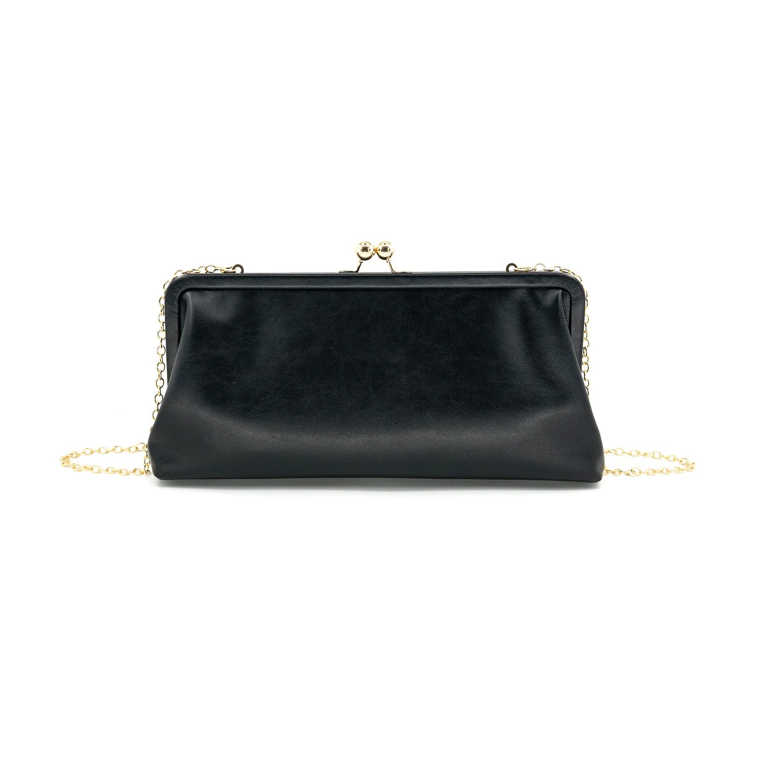 nonna clutch vintage inspired black PU clutch