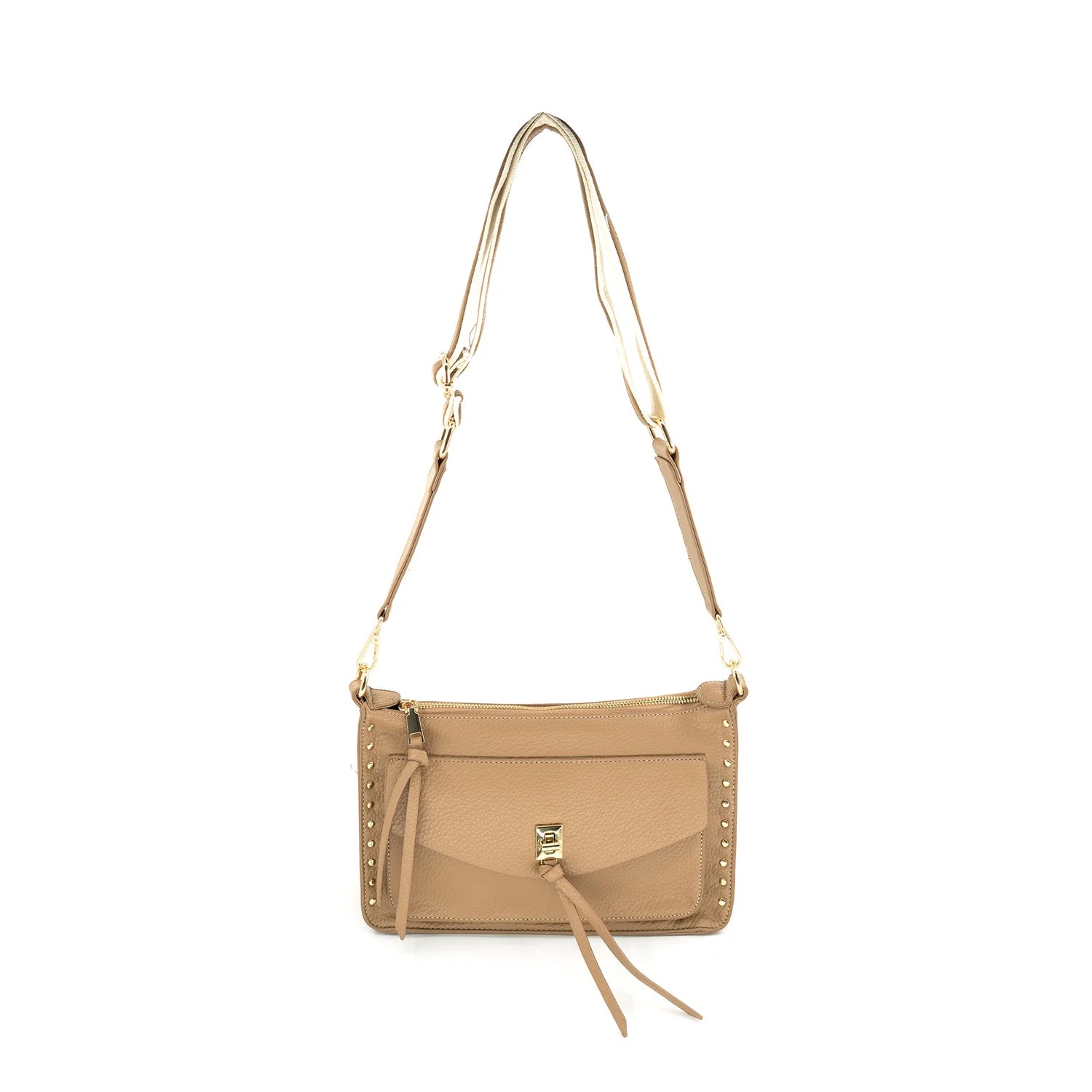 studded leather cross body handbag