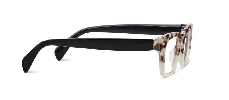 Cold Brew Glasses Gray Tortoise. The color-blocked dip on the front is accentuated by solid temples and eye-catching gold pins in these Cold Brew frames. When you step out, the streets will be buzzing.