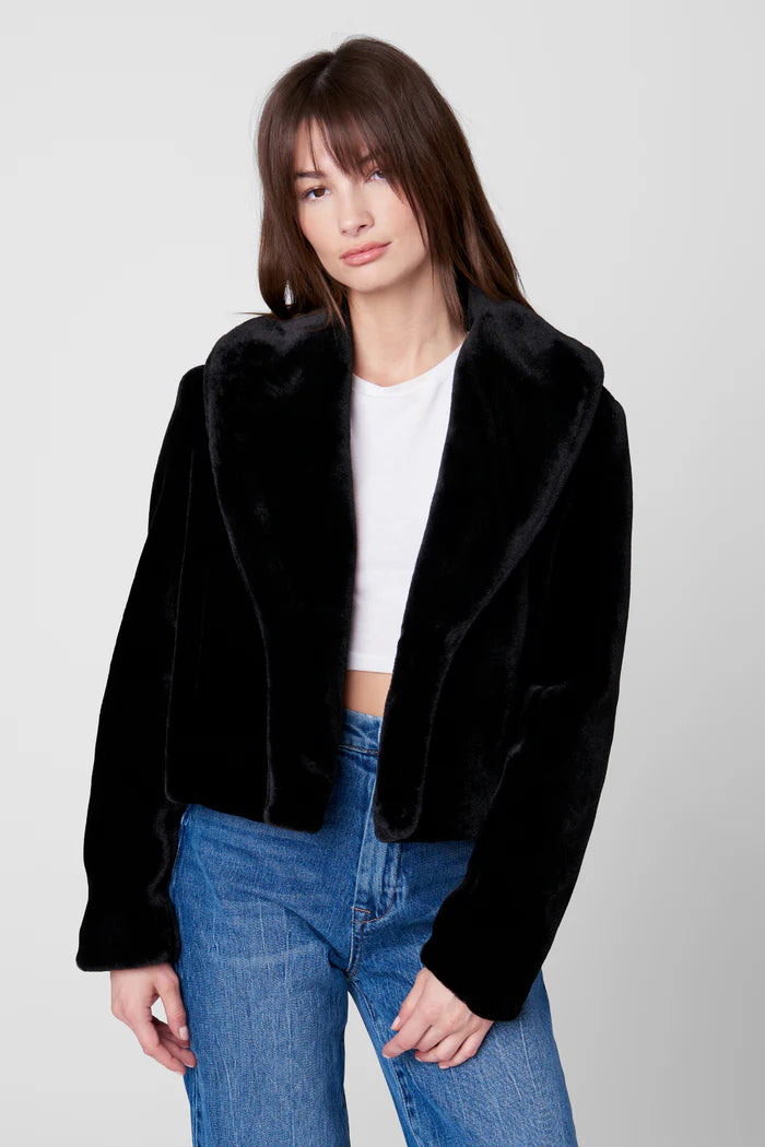 black faux fur jacket, cropped faux fur coat, women’s black fur jacket, plush faux fur jacket, soft faux fur outerwear, trendy winter jackets, cozy black jacket, faux fur cropped coat, luxe evening jacket, chic black coat, stylish fall outerwear, dressy winter coat, statement faux fur jacket, women’s cold weather fashion, soft plush cropped jacket, brown fur jacket, white fur jacket