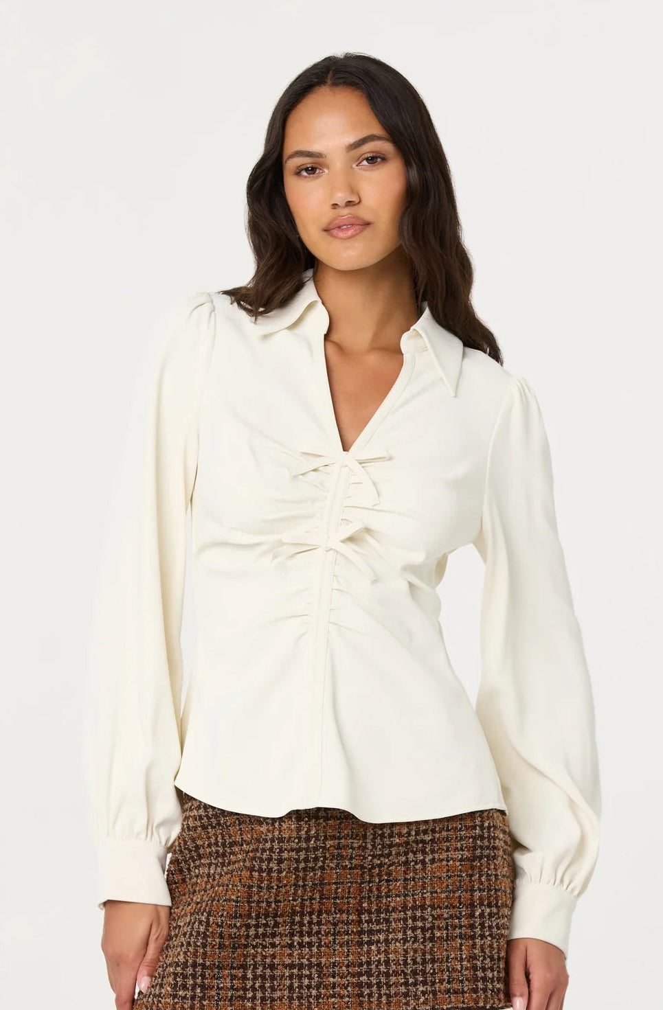 ruched blouse women
bow detail blouse
long sleeve collared top
feminine dressy blouse
work to weekend blouse
elegant ruched top
chic fall blouse women
versatile dressy top
classic collared blouse
romantic blouse for women