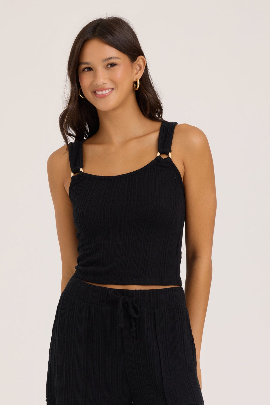 black ribbed tank top, black cropped tank, ribbed crop top women, black lounge tank,women’s black tank top