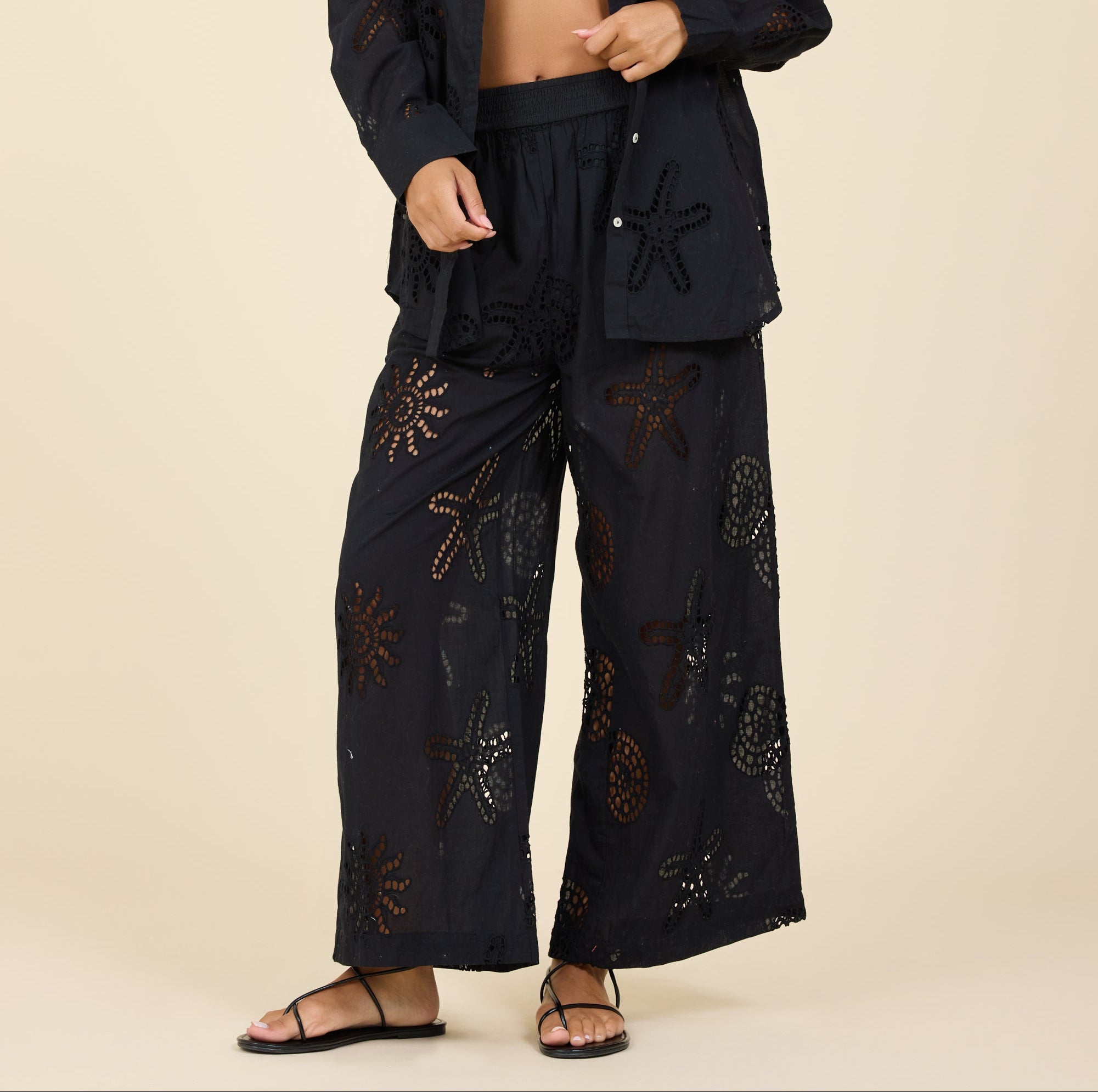 wide leg pants women, cutout pants, resort wear pants, vacation pants women, lightweight women’s pants, flowy pants