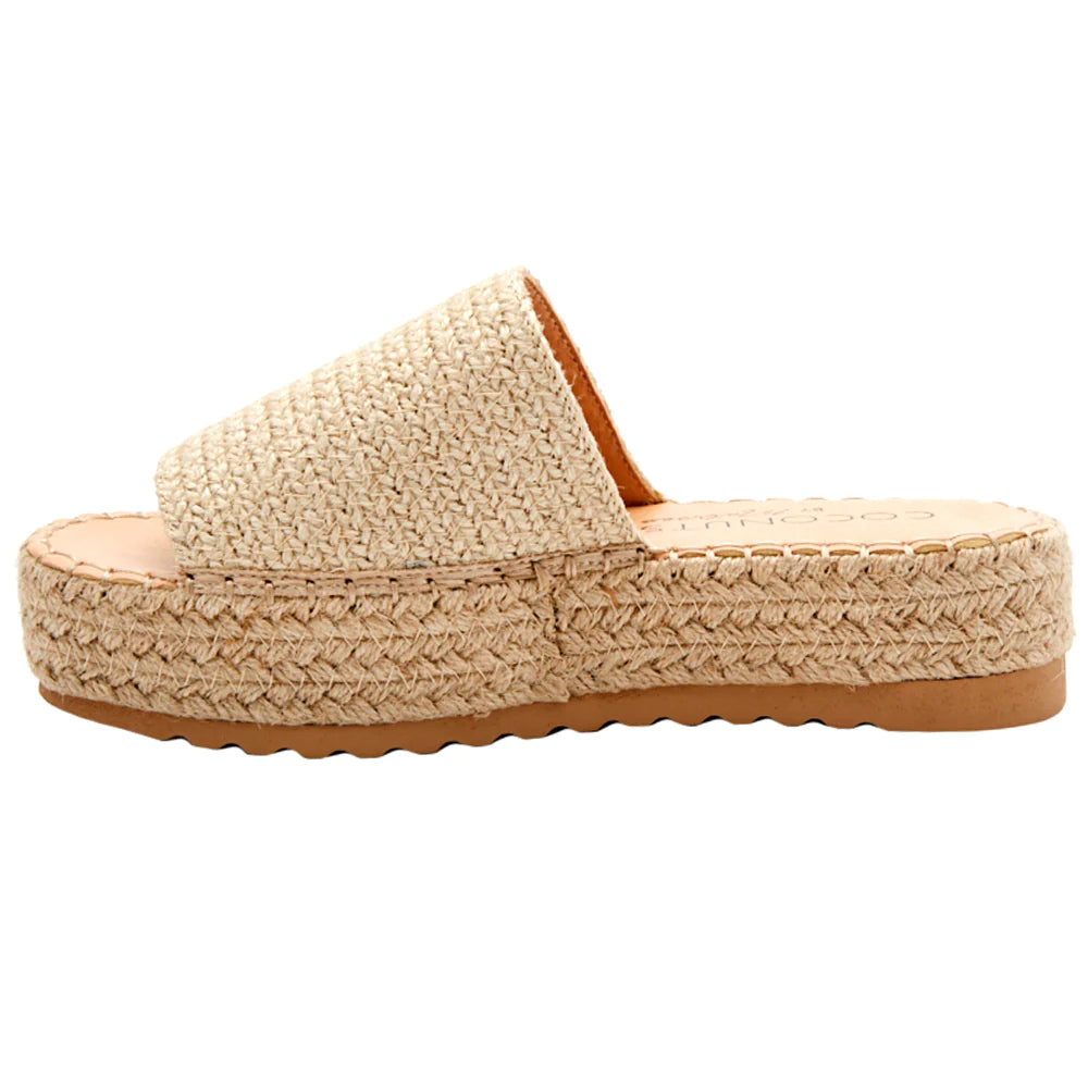Beach by Matisse Del Mar Sandal Sand. These raffia slip on sandals are so cute and comfortable to wear everyday, perfect for a fun beachy look that goes with your favorite cover up.