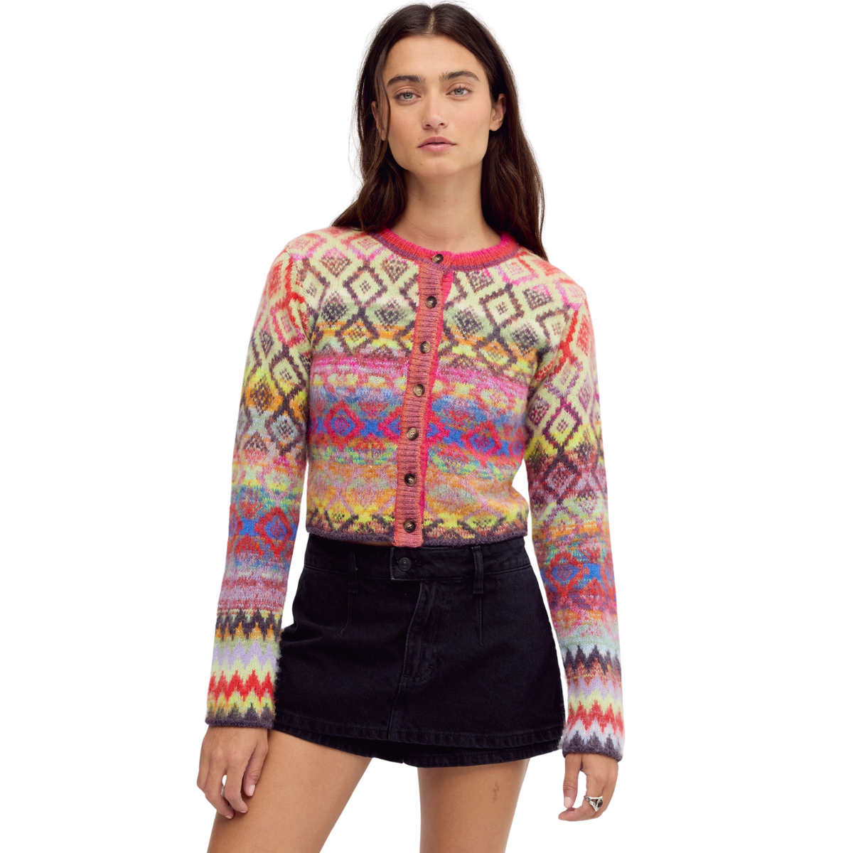 Free People Skye Patterned Cardigan-Free People-FP-OB2672166-6024