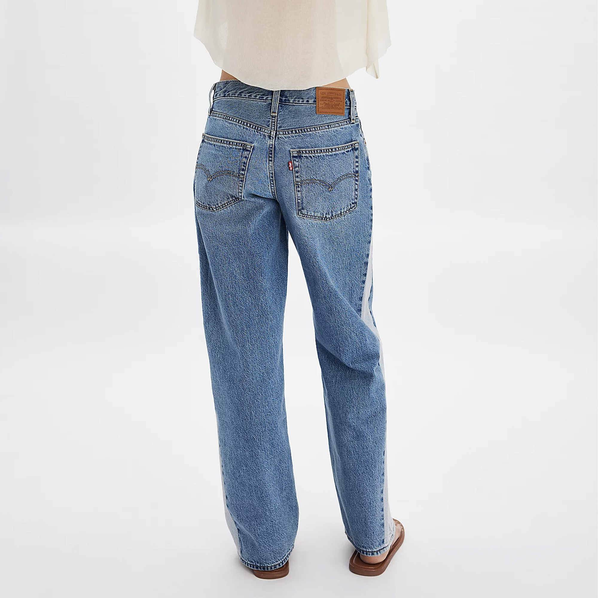 Our Baggy Dad Pieced Jeans are the perfect blend of comfort and style, offering that classic borrowed-from-dad look—only with a modern twist. Featuring a mid-rise fit and straight leg, these relaxed jeans provide extra room for a flattering silhouette with a touch of edge. Whether you're rocking them with your favorite sneakers or pairing them with a casual tee, this versatile pair delivers that effortless ‘90s-inspired vibe all week long. Ideal for a laid-back yet stylish outfit, these jeans are a must-hav
