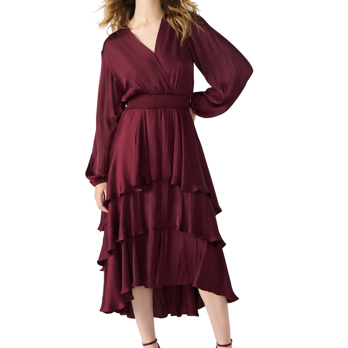 steve madden burgundy dress Bei an adjustable neck