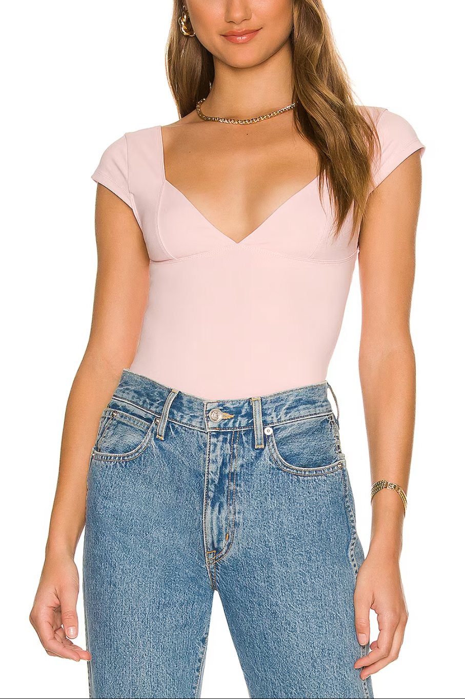 Free People Duo Corset Cami Ballet. One part bra, one part cami, this corset-inspired style features a deep sweetheart neckline with capped sleeves and seamed cup design, featured in an innovative, sculpting duo fabric that enhances your natural shape with a compressive (never constricting!) mesh underlayer.