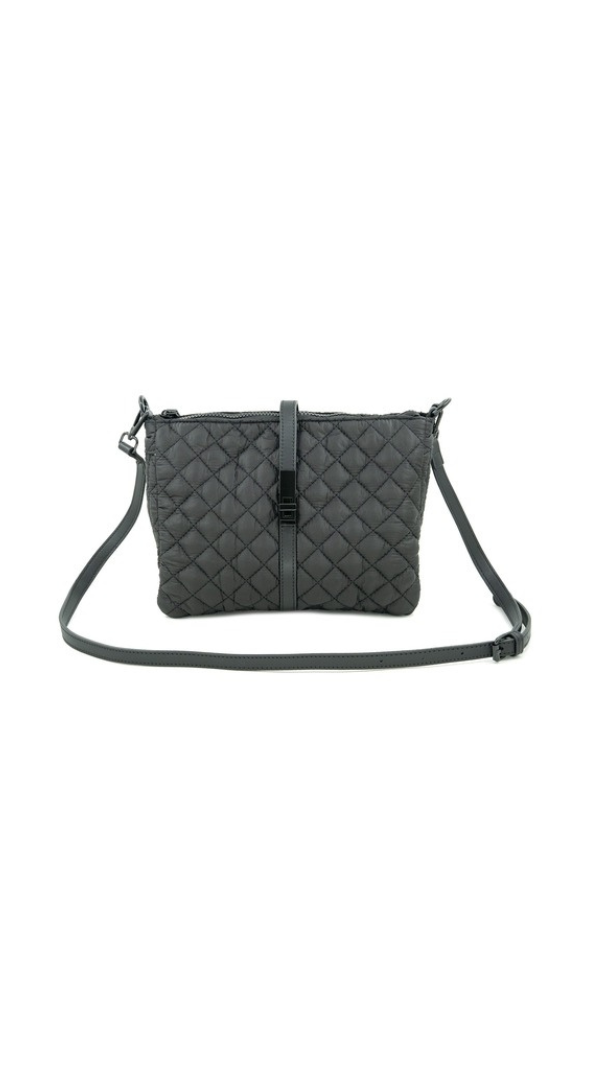 BC Handbags Rose Quilted Bag in Black, front view