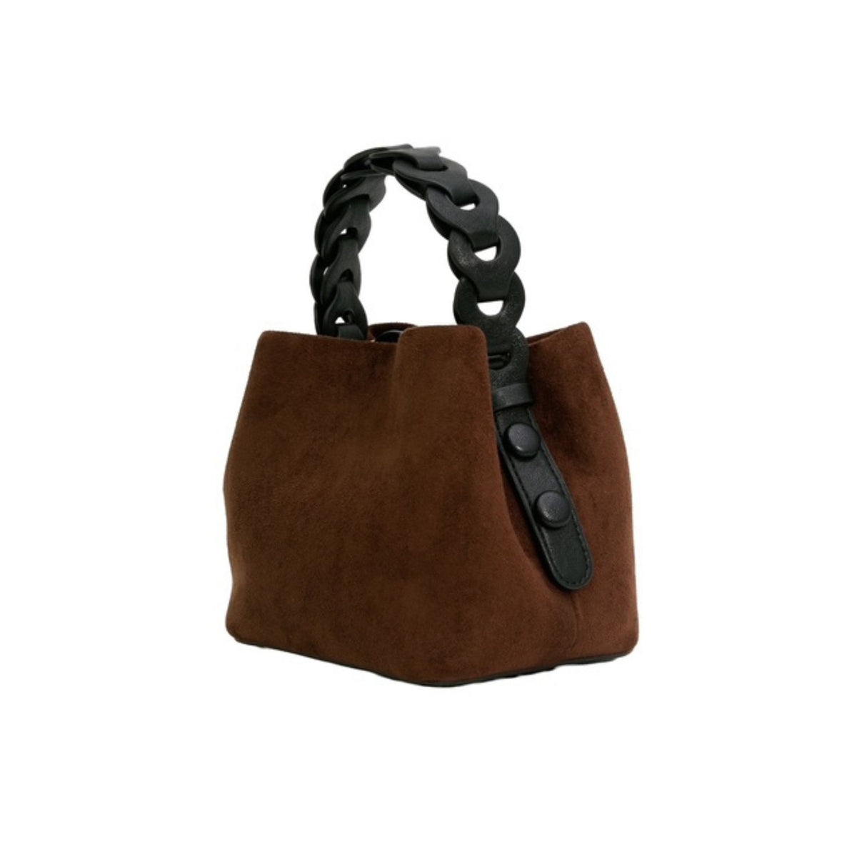 Woven Handle Suede Mini Bag-AK1295-Alexakoi