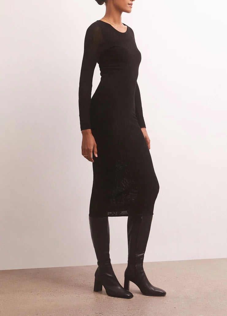 Z Supply Liza Sweater Mesh Midi Dress