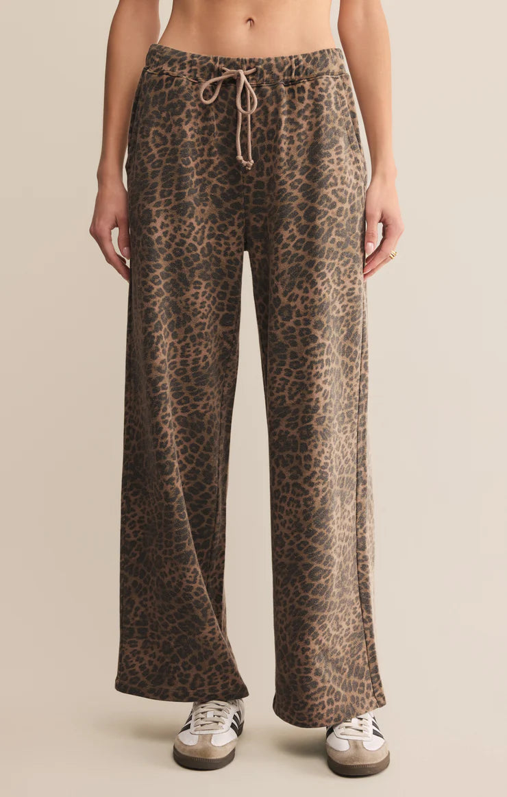 leopard lounge pants, leopard wide leg pants, women’s leopard pants, wide leg lounge pants, cozy leopard pants, knit leopard pants, leopard print bottoms