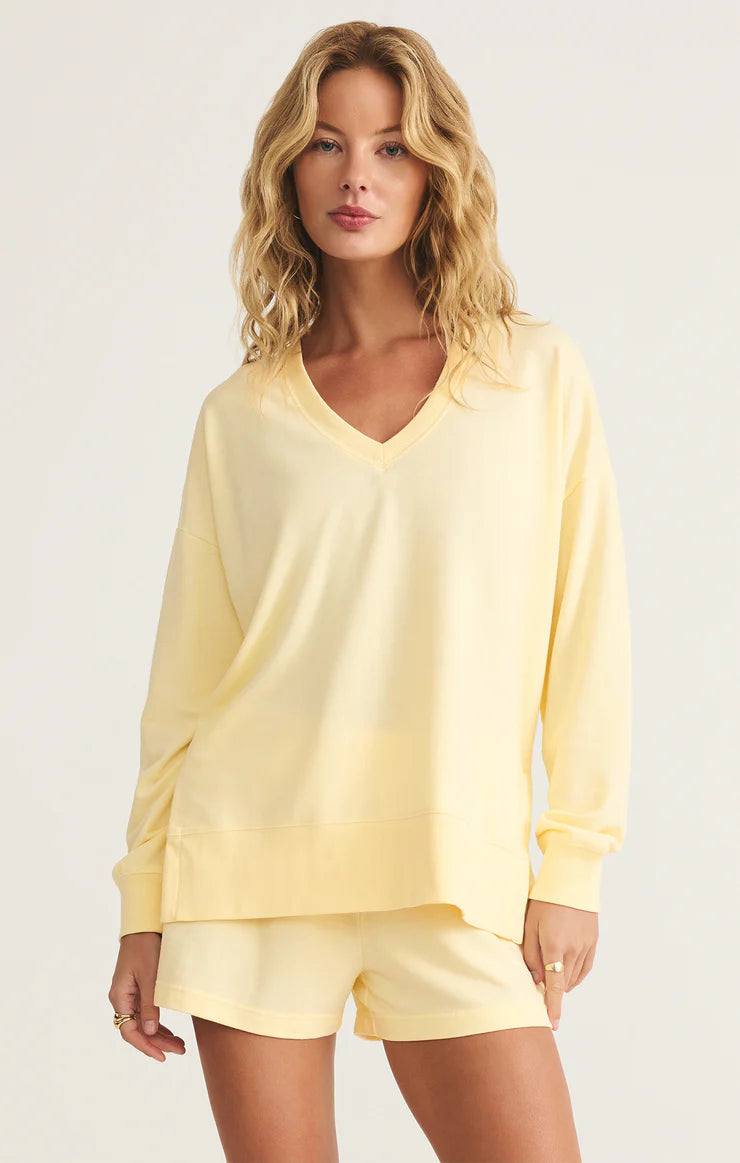 Z Supply Weekender Sweatshirt Yellow