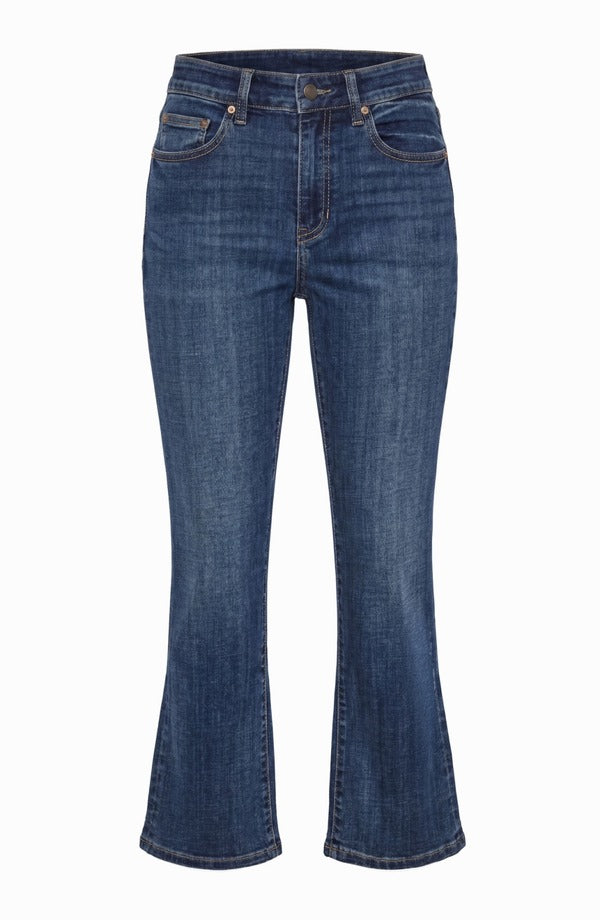Liverpool Hannah Crop Flare in Sierra Drift, front, flat