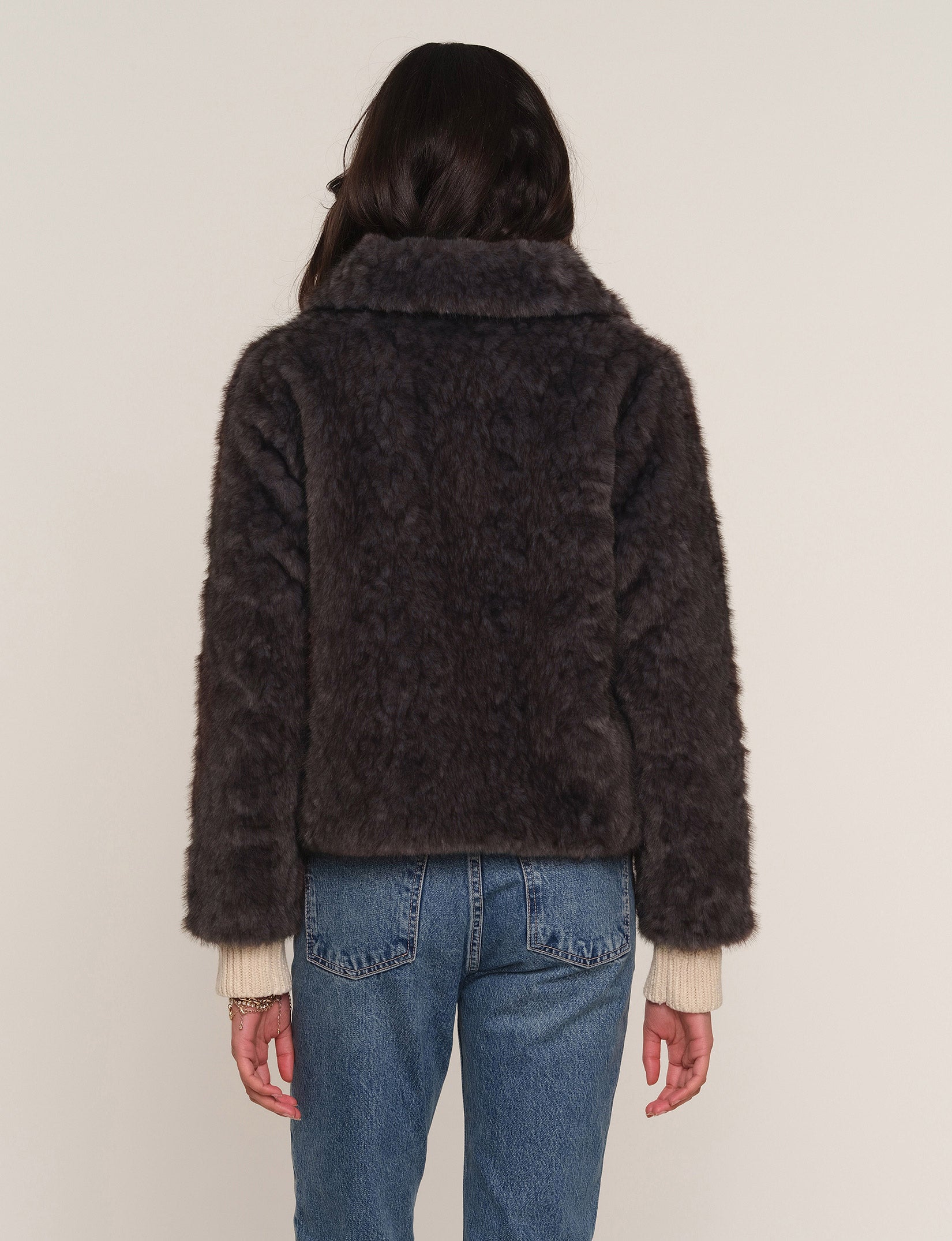 Heartloom Dela Jacket in gunmetal, back view