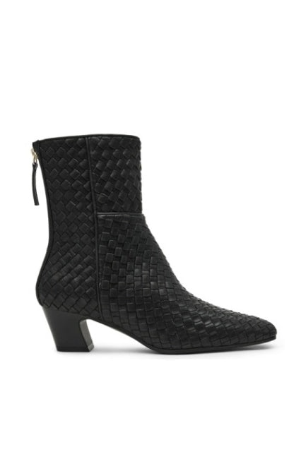 DV Starzy Bootie in Black, side view.