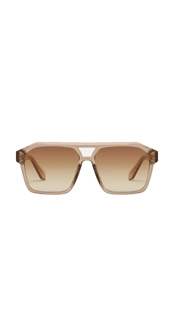 Quay Soundcheck Sunglasses in Sand Sepia, front view