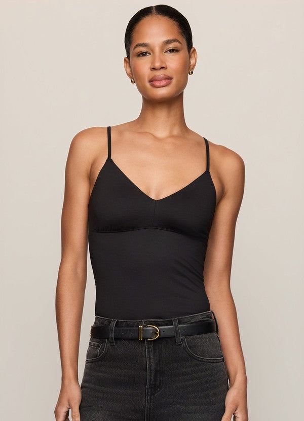 Z Supply Luxe Smooth Essential Tank in Black, front view