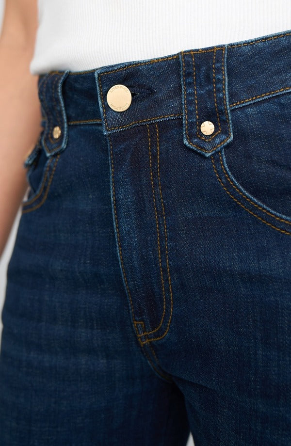 Liverpool Hannah Outlaw Flare in Duskwood Blue, detail