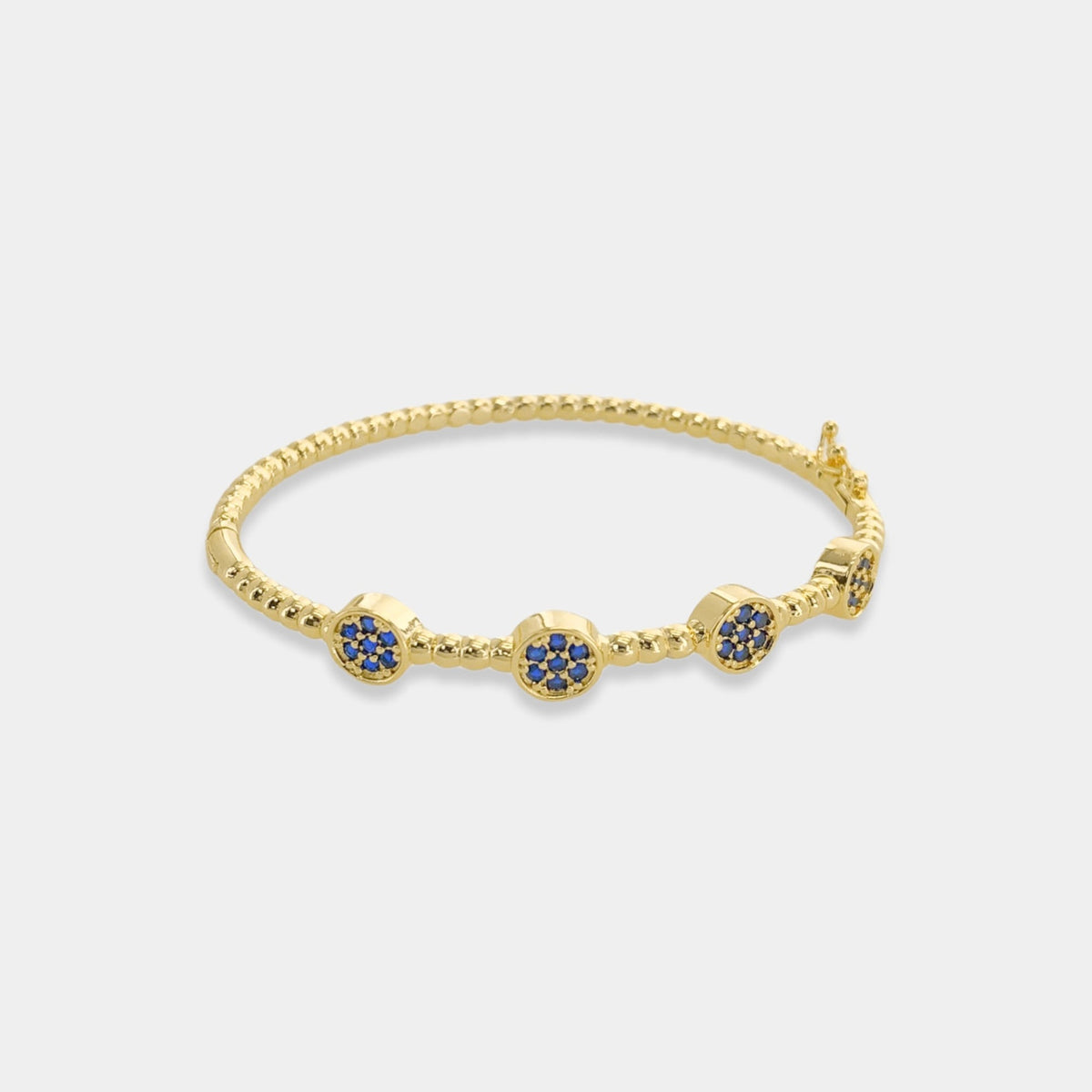 OMG blings Color CZ Bangle in Royal Blue, front view