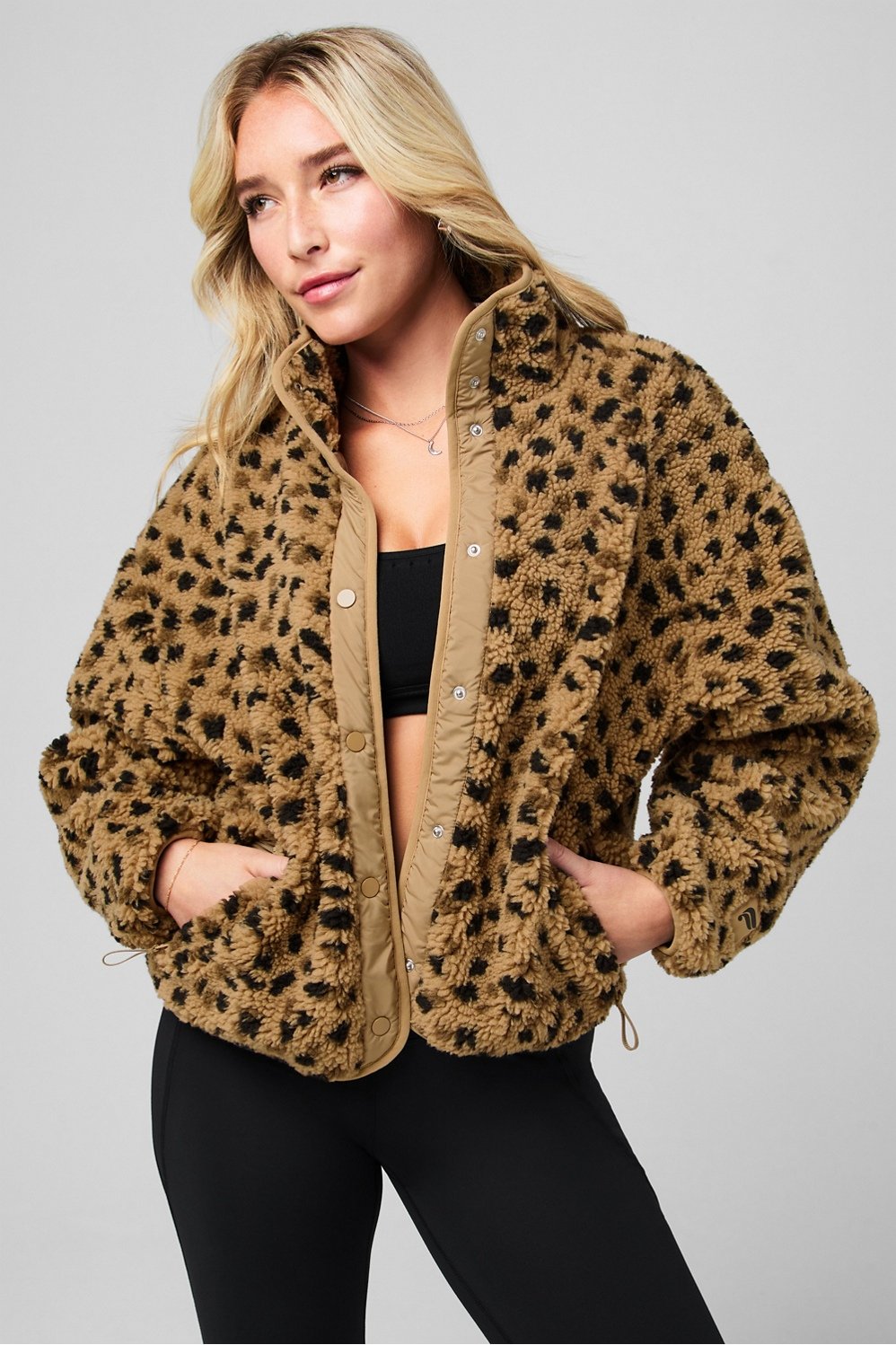 fleece jacket animal print jacket