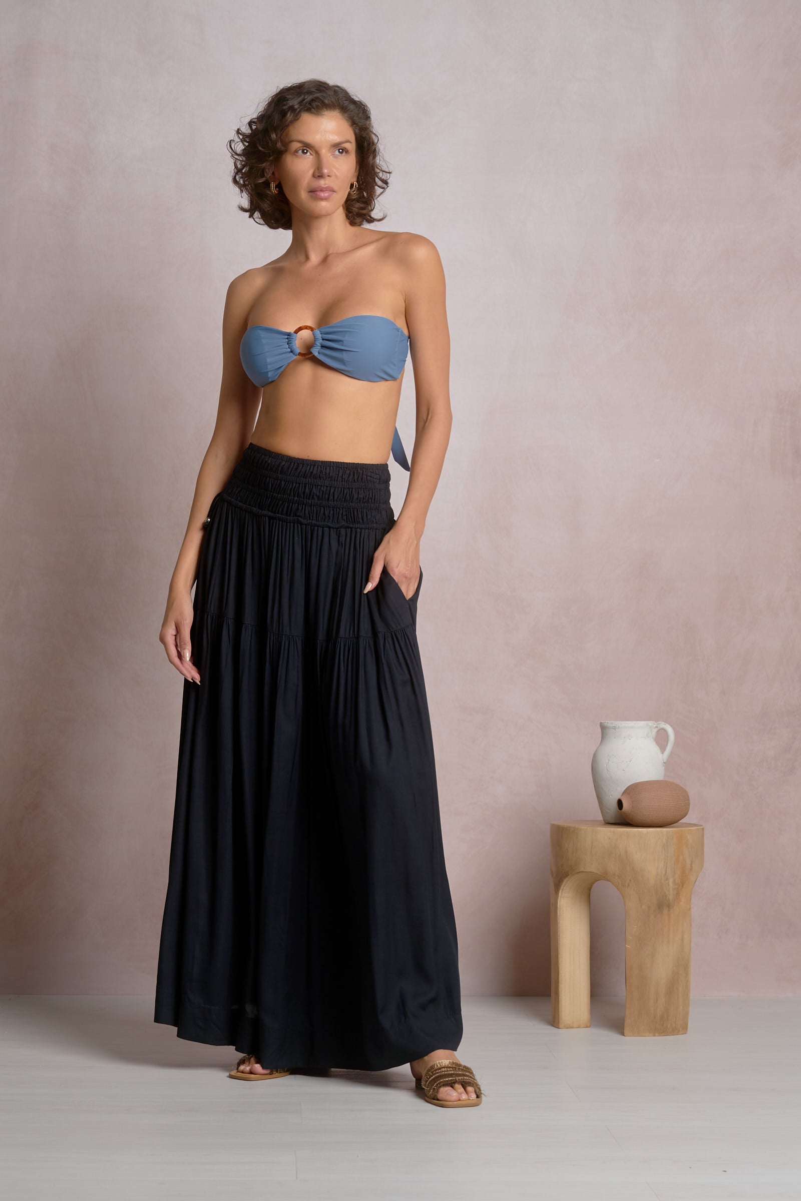 smocked waist maxi skirt, tiered maxi skirt women, lightweight summer skirt, vacation outfit skirt, beach dinner outfit, boutique maxi skirt, flowy summer skirt, pull on maxi skirt, resort wear skirt, women’s long summer skirt