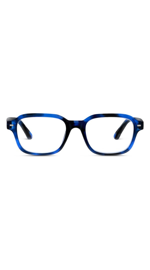 Peepers Fable Reading Glasses in Midnight Tortoise, front view