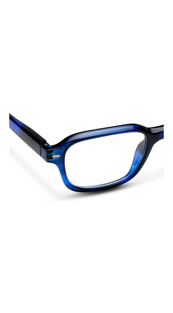 Peepers Fable Reading Glasses in Midnight Tortoise, hinge detail
