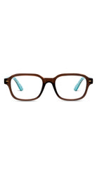 Peepers Fable Reading Glasses in Mocha Turquoise Quartz, front view