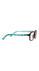 Peepers Fable Reading Glasses in Mocha Turquoise Quartz, side view