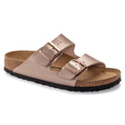 Birkenstock Arizona Birko-Flor Copper. An icon of timeless design and legendary comfort, the Arizona sandal comes in durable Birko-Flor for a classic, leather-like finish. Complete with signature design elements, like a contoured cork-latex footbed for the ultimate in support.