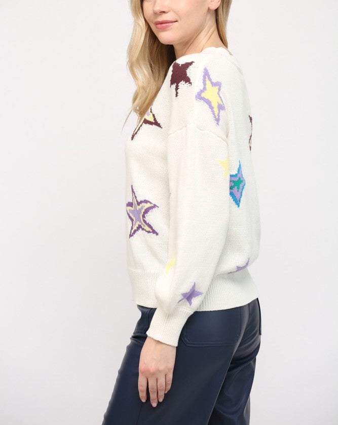 Fate Star Intarsia Pullover Sweater