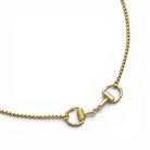 OMG blings Horsbit Link Necklace in Gold, detail view