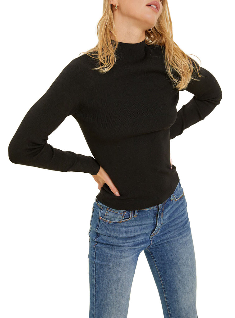 Lightweight Turtleneck Sweater Black. This lightweight turtleneck sweater is a great basic to have in your closet for the fall and winter, pair it with your favorite jeans for a simple put together look.