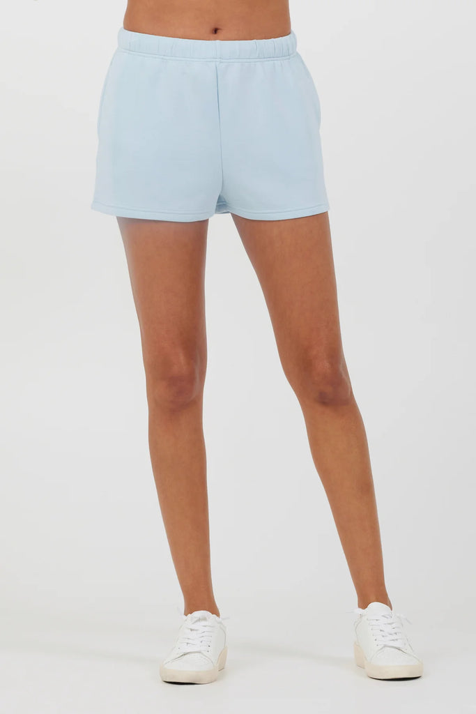 Vintage Havana Cloud Fleece Shorts Sailboat Blue. These super soft Cloud Fleece Shorts are a must have for everyday, perfect for hanging out at home or&nbsp;running errands, the elastic waist and soft fabric make it the most comfortable choice.