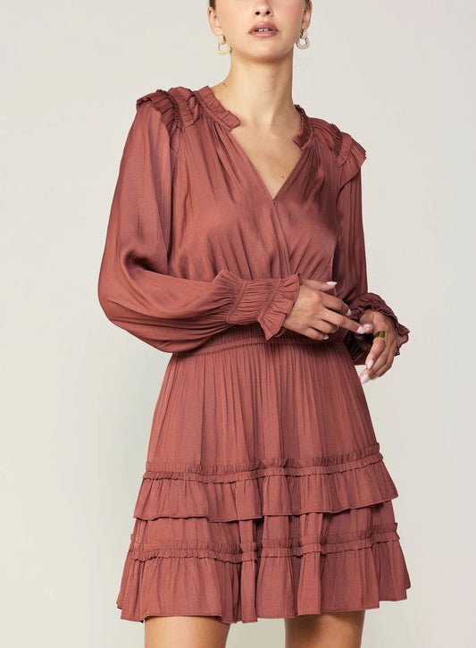 Current Air Autumn Ruffled Dress