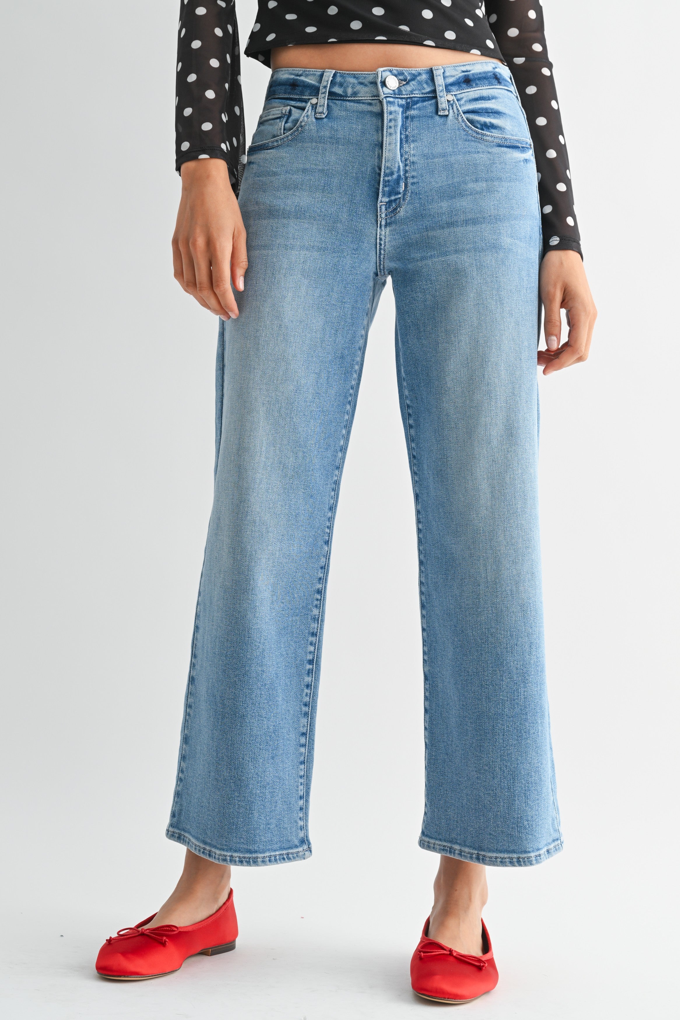 Just Black Denim Petite Slim Wide Leg