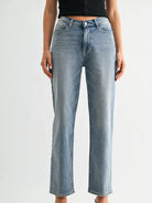 women’s straight leg jeans, high rise jeans women, everyday denim women, classic fit jeans, casual denim women, wardrobe staple jeans, modern straight jeans