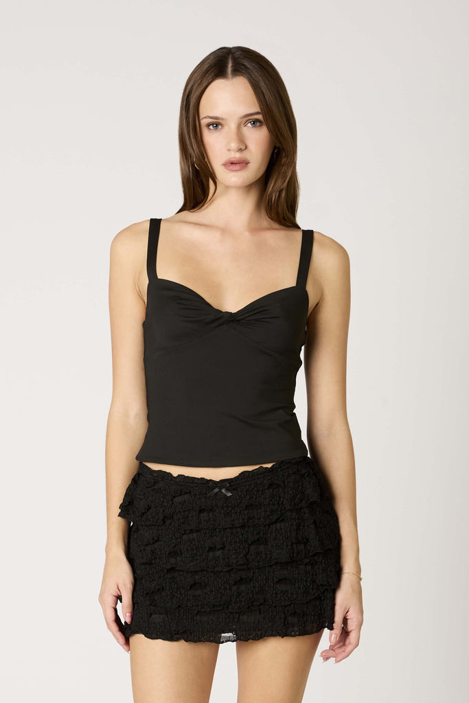 Black Sweetheart Neck Cami
