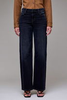 Hidden Charcoal Wash Mid Rise Stretch Dad Jean