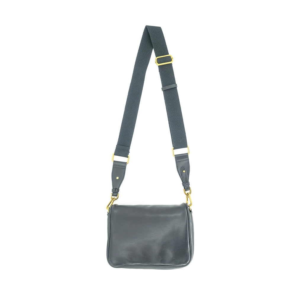 Flap Close Crossbody Black. This crossbody bag features a flap closure, the strap can be adjusted to your desired length for the perfect look, a great everyday bag.
