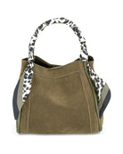 BC Handbags Gianna Scarf Accent Mini Bag in Olive, front view