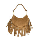 BC Handbags Giuliana Fringe Bag in Tan, front view