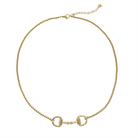 OMG blings Horsbit Link Necklace in Gold, front view