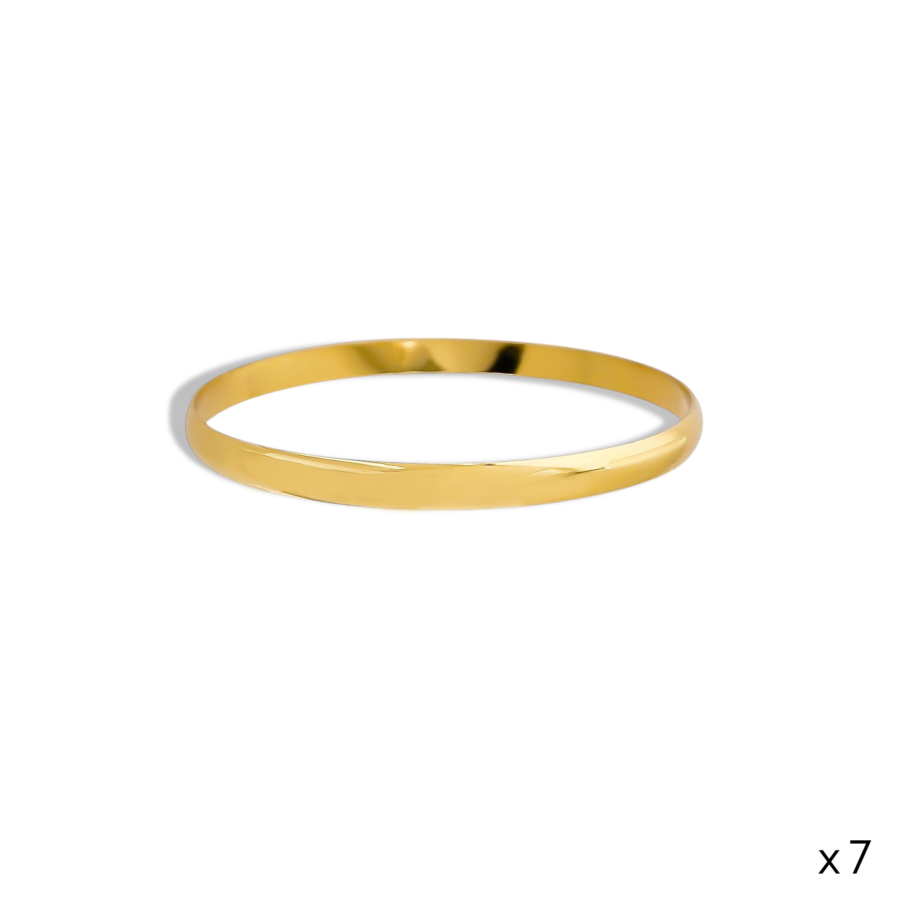 OMG blings 7pc Water Resistant Bangle Set in Gold, single bangle detail