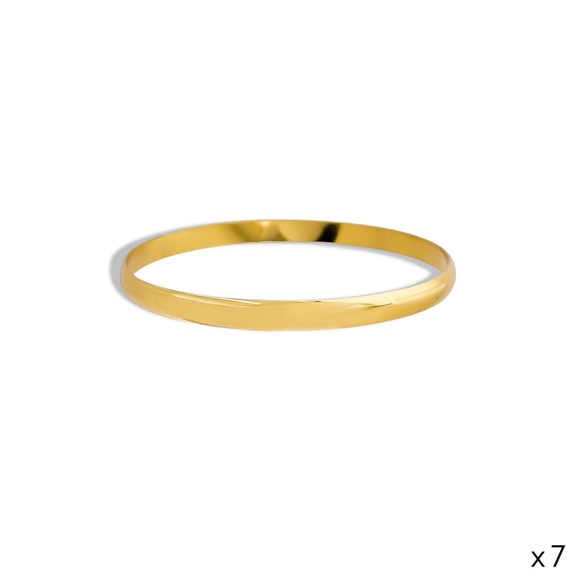 OMG blings 7pc Water Resistant Bangle Set in Gold, single bangle detail
